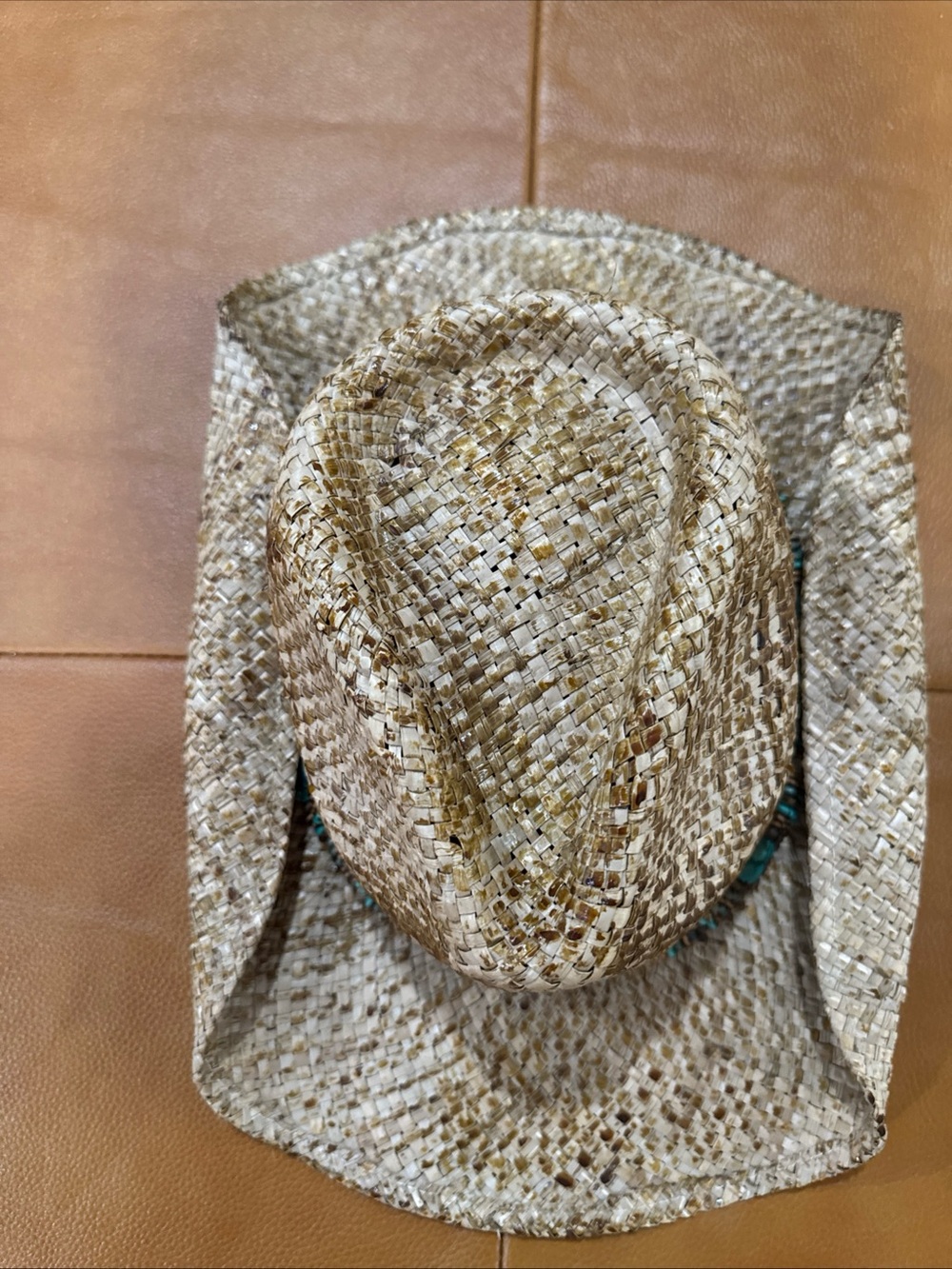 Sun N Sand Women’s Straw Cowboy Hat Beaded Band Western Beach Cowgirl One Size - Picture 4 of 7